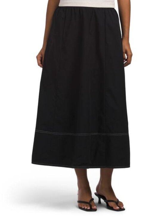 MAISON D'AMELIE Dresses & Skirts - MAISON D'AMELIE Poplin Flared Skirt Pull On With Trapunto Stitch